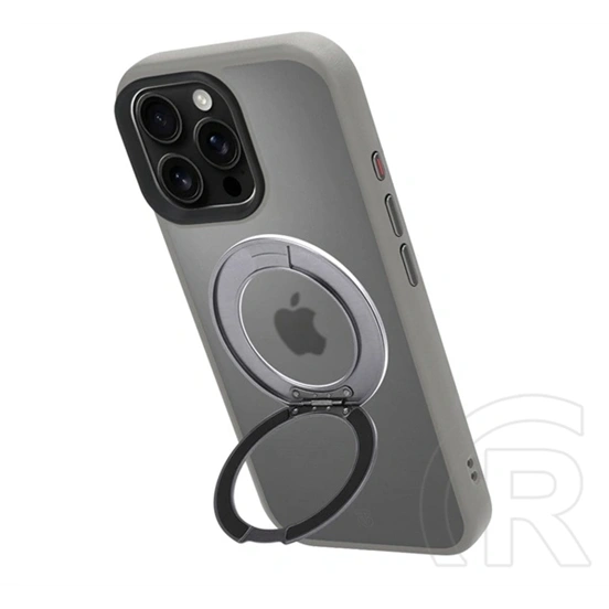 Tactical iPhone 16 Pro Max magforce hyperstand szilikon védő (ütésálló, magsafe, kitámasztó) világosszürke