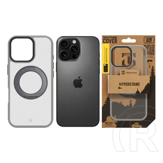 Tactical iPhone 16 Pro Max magforce hyperstand szilikon védő (ütésálló, magsafe, kitámasztó) világosszürke