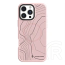 Tactical iPhone 16 Pro Max magforce hyperstealth sika szilikon védő (ütésálló, magsafe, topográfiai minta) rózsaszín