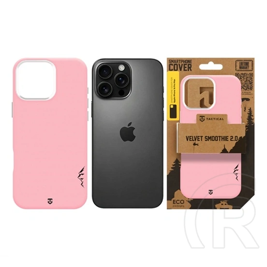 Tactical iPhone 16 Pro Max magforce velvet smoothie 2.0 szilikon telefonvédő (ütésállóság, matt, magsafe) rózsaszín