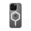 Tactical iPhone 16 Pro magforce hexagon szilikon védő (ütésálló, légpárnás sarok, átlátszó matt hátlap, magsafe) fehér