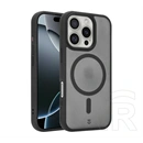 Tactical iPhone 16 Pro magforce hypersand szilikon telefonvédő (ütésállóság, átlátszó hátlap, magsafe) fekete