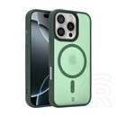 Tactical iPhone 16 Pro magforce hypersand szilikon telefonvédő (ütésállóság, átlátszó hátlap, magsafe) sötétzöld