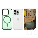 Tactical iPhone 16 Pro magforce hypersand szilikon telefonvédő (ütésállóság, átlátszó hátlap, magsafe) sötétzöld