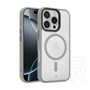 Tactical iPhone 16 Pro magforce hypersand szilikon telefonvédő (ütésállóság, átlátszó hátlap, magsafe) világosszürke