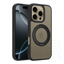 Tactical iPhone 16 Pro magforce hyperstand szilikon telefonvédő (ütésálló, átlátszó hátlap, magsafe, kitámasztó) fekete