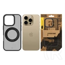 Tactical iPhone 16 Pro magforce hyperstand szilikon telefonvédő (ütésálló, átlátszó hátlap, magsafe, kitámasztó) fekete