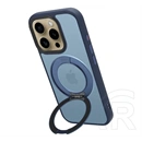 Tactical iPhone 16 Pro magforce hyperstand szilikon védő (ütésálló, átlátszó hátlap, magsafe, kitámasztó) sötétkék