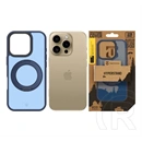 Tactical iPhone 16 Pro magforce hyperstand szilikon védő (ütésálló, átlátszó hátlap, magsafe, kitámasztó) sötétkék