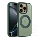 Tactical iPhone 16 Pro magforce hyperstand szilikon védő (ütésálló, átlátszó hátlap, magsafe, kitámasztó) sötétzöld
