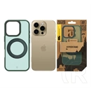 Tactical iPhone 16 Pro magforce hyperstand szilikon védő (ütésálló, átlátszó hátlap, magsafe, kitámasztó) sötétzöld