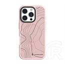 Tactical iPhone 16 Pro magforce hyperstealth sika szilikon telefonvédő (ütésálló, magsafe, topográfiai minta) rózsaszín