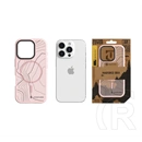 Tactical iPhone 16 Pro magforce hyperstealth sika szilikon telefonvédő (ütésálló, magsafe, topográfiai minta) rózsaszín