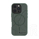 Tactical iPhone 16 Pro magforce hyperstealth sika szilikon telefonvédő (ütésálló, magsafe, topográfiai minta) sötétzöld
