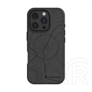 Tactical iPhone 16 Pro magforce hyperstealth sika szilikon telefonvédő (ütésállóság, magsafe, topográfiai minta) fekete