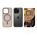 Tactical iPhone 16 Pro magforce hyperstealth szilikon telefonvédő (ütésálló, átlátszó matt hátlap, magsafe) sötétbarna