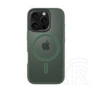 Tactical iPhone 16 Pro magforce hyperstealth szilikon telefonvédő (ütésállóság, átlátszó matt hátlap, magsafe) sötétzöld