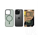Tactical iPhone 16 Pro magforce hyperstealth szilikon telefonvédő (ütésállóság, átlátszó matt hátlap, magsafe) sötétzöld