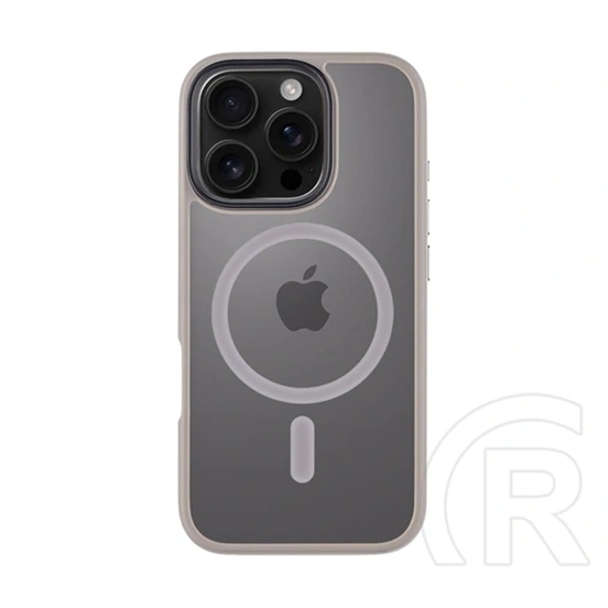 Tactical iPhone 16 Pro magforce hyperstealth szilikon védő (ütésálló, átlátszó matt hátlap, magsafe) világosszürke