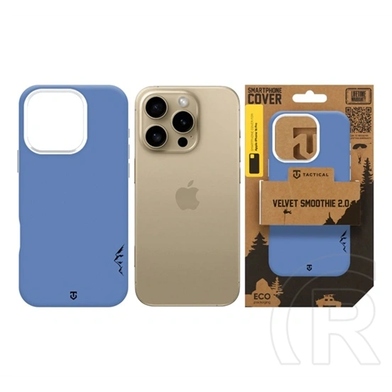Tactical iPhone 16 Pro magforce velvet smoothie 2.0 szilikon telefonvédő (ütésállóság, matt, magsafe) sötétkék