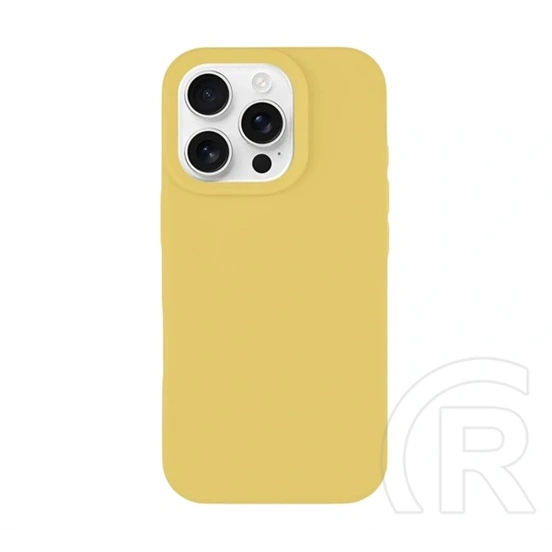 Tactical iPhone 16 Pro magforce velvet smoothie szilikon telefonvédő (ütésállóság, matt, magsafe) citromsárga