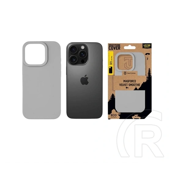 Tactical iPhone 16 Pro magforce velvet smoothie szilikon telefonvédő (ütésállóság, matt, magsafe) világosszürke