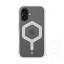 Tactical iPhone 16 magforce hexagon szilikon védő (ütésálló, légpárnás sarok, átlátszó matt hátlap, magsafe) fehér