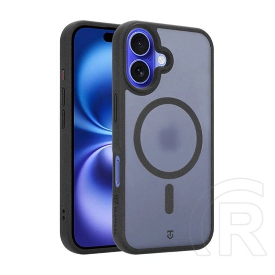 Tactical iPhone 16 magforce hypersand szilikon telefonvédő (ütésállóság, átlátszó hátlap, magsafe) fekete