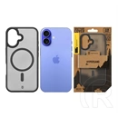 Tactical iPhone 16 magforce hypersand szilikon telefonvédő (ütésállóság, átlátszó hátlap, magsafe) fekete