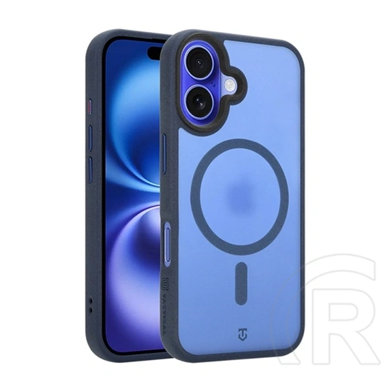 Tactical iPhone 16 magforce hypersand szilikon telefonvédő (ütésállóság, átlátszó hátlap, magsafe) sötétkék
