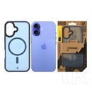 Tactical iPhone 16 magforce hypersand szilikon telefonvédő (ütésállóság, átlátszó hátlap, magsafe) sötétkék