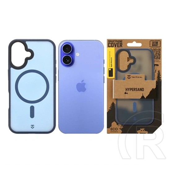 Tactical iPhone 16 magforce hypersand szilikon telefonvédő (ütésállóság, átlátszó hátlap, magsafe) sötétkék