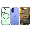Tactical iPhone 16 magforce hypersand szilikon telefonvédő (ütésállóság, átlátszó hátlap, magsafe) sötétzöld