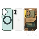 Tactical iPhone 16 magforce hyperstand szilikon telefonvédő (ütésálló, átlátszó hátlap, magsafe, kitámasztó) sötétzöld