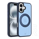 Tactical iPhone 16 magforce hyperstand szilikon telefonvédő (ütésállóság, átlátszó hátlap, magsafe, kitámasztó) sötétkék