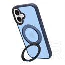 Tactical iPhone 16 magforce hyperstand szilikon telefonvédő (ütésállóság, átlátszó hátlap, magsafe, kitámasztó) sötétkék