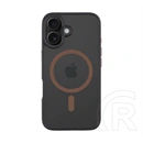 Tactical iPhone 16 magforce hyperstealth 2.0 szilikon védő (ütésálló, átlátszó matt hátlap, magsafe) fekete/sötétbarna