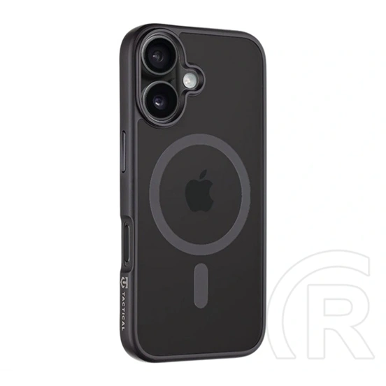 Tactical iPhone 16 magforce hyperstealth szilikon telefonvédő (ütésállóság, átlátszó matt hátlap, magsafe) fekete