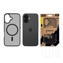 Tactical iPhone 16 magforce hyperstealth szilikon telefonvédő (ütésállóság, átlátszó matt hátlap, magsafe) fekete