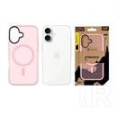 Tactical iPhone 16 magforce hyperstealth szilikon telefonvédő (ütésállóság, átlátszó matt hátlap, magsafe) rózsaszín