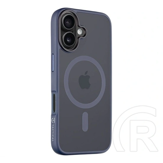 Tactical iPhone 16 magforce hyperstealth szilikon telefonvédő (ütésállóság, átlátszó matt hátlap, magsafe) sötétkék