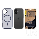 Tactical iPhone 16 magforce hyperstealth szilikon telefonvédő (ütésállóság, átlátszó matt hátlap, magsafe) sötétkék