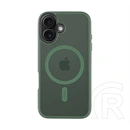Tactical iPhone 16 magforce hyperstealth szilikon telefonvédő (ütésállóság, átlátszó matt hátlap, magsafe) sötétzöld
