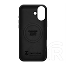 Tactical iPhone 16 magforce velvet smoothie 2.0 szilikon telefonvédő (ütésállóság, matt, magsafe) fekete