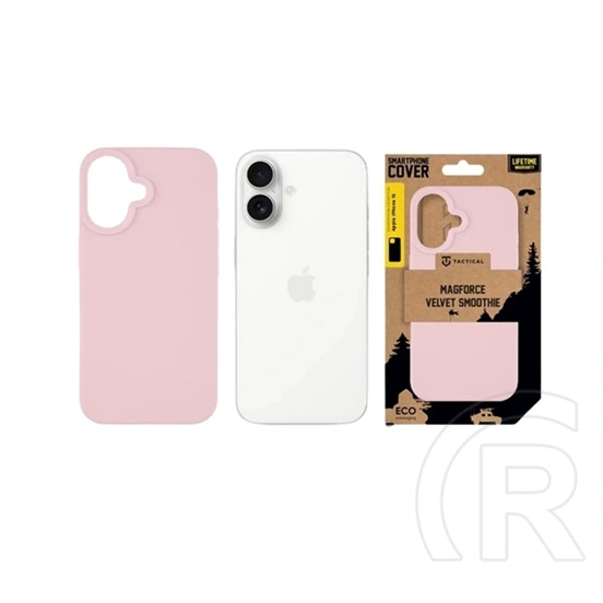 Tactical iPhone 16 magforce velvet smoothie szilikon telefonvédő (ütésállóság, matt, magsafe) rózsaszín