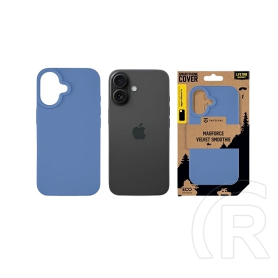 Tactical iPhone 16 magforce velvet smoothie szilikon telefonvédő (ütésállóság, matt, magsafe) sötétkék