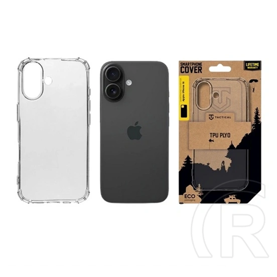 Tactical iPhone 16 tpu plyo szilikon telefonvédő (ütésállóság, légpárnás sarok) átlátszó
