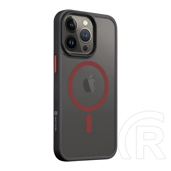 Tactical iPhone 17 Pro Max magforce hyperstealth 2.0 védő (ütésálló, átlátszó matt hátlap, magsafe) fekete/piros