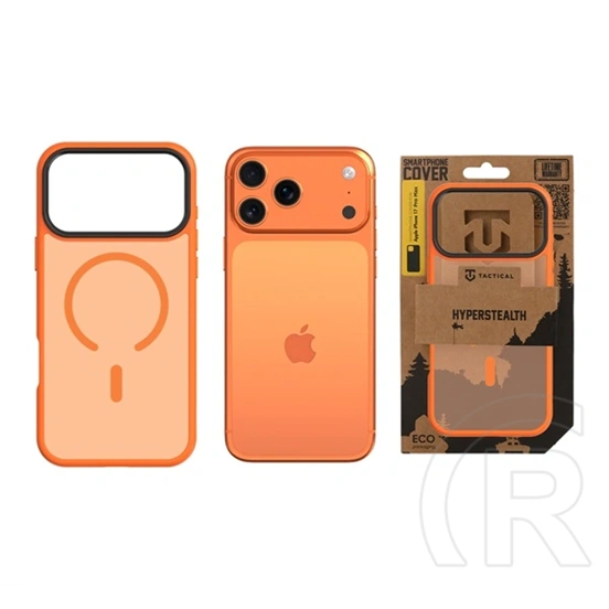 Tactical iPhone 17 Pro Max magforce hyperstealth szilikon védő (ütésálló, átlátszó matt hátlap, magsafe) narancssárga