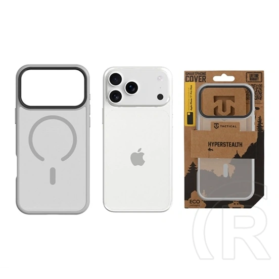 Tactical iPhone 17 Pro Max magforce hyperstealth szilikon védő (ütésálló, átlátszó matt hátlap, magsafe) világosszürke